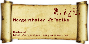 Morgenthaler Őszike névjegykártya